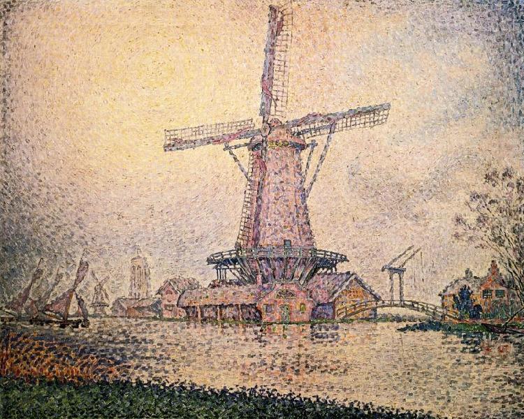 Paul Signac Dutch Mill at Edam china oil painting image